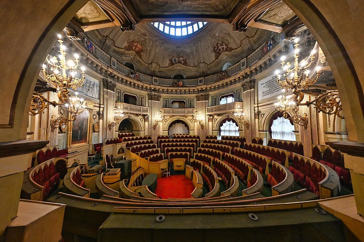 L'aula del Parlamento Subalpino a Palazzo Carignano